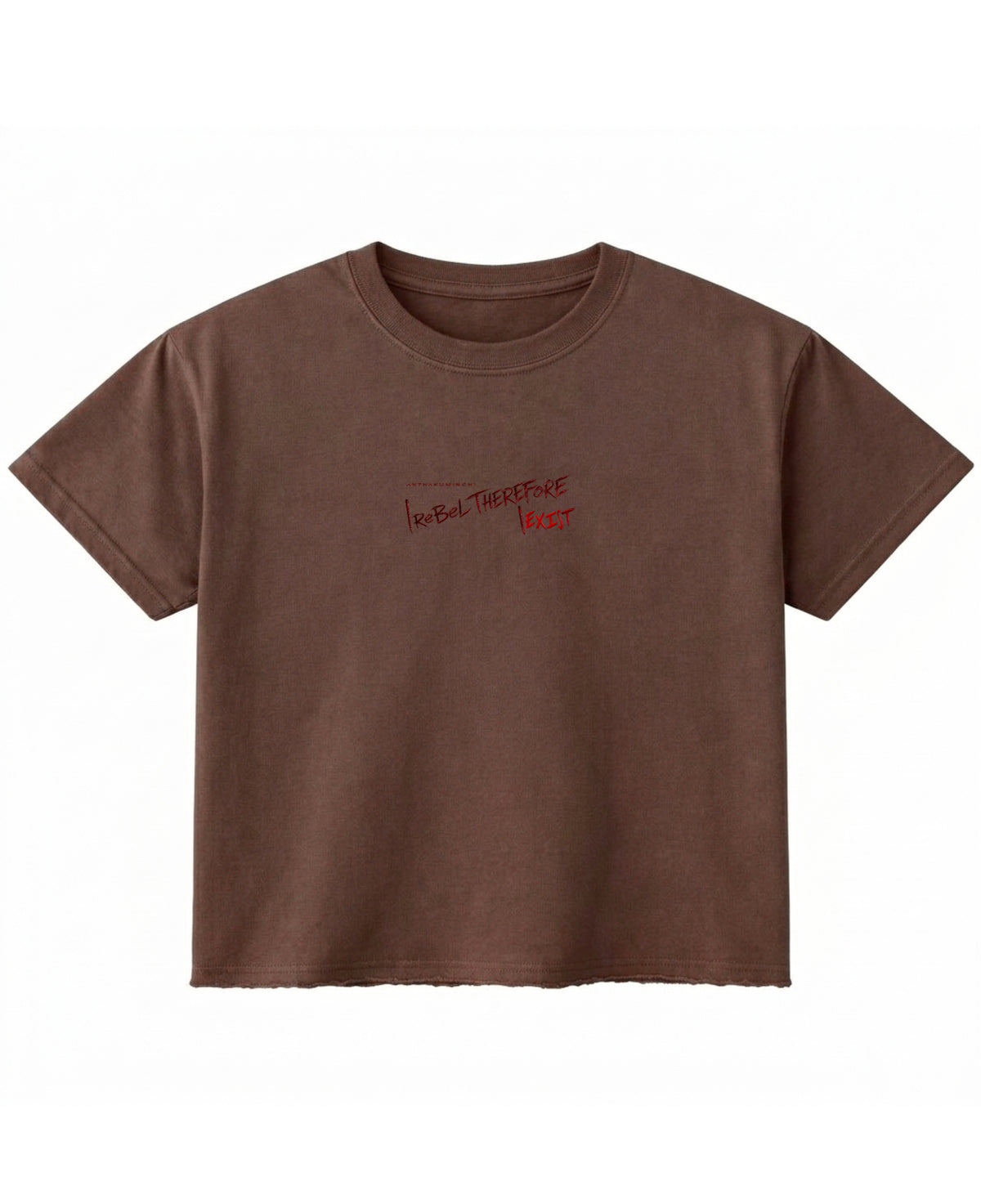 Brown Boxy Fit T-shirt Front Design
