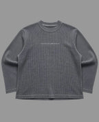 Acidwash waffle knit oversized full-sleeve Front Design
